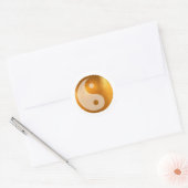 YIN YANG GOLD RUNDER AUFKLEBER (Umschlag)