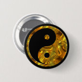 Yin & Yang GOLD | schwarz Button (Vorne & Hinten)