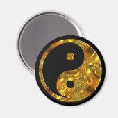 Yin & Yang GOLD | schwarz Magnet (Vorderseite/Rückseite)