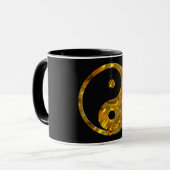Yin & Yang GOLD | schwarz Tasse (Vorderseite Links)