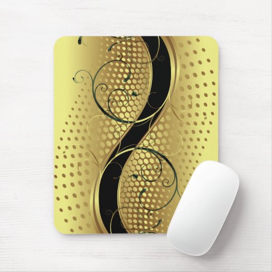 Yin Yang-Gold-Wirbel Mousepad (Mit Mouse)