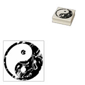 Yin & Yang goldenen Wellen + Ihre Ideen Gummistempel (Stempel)