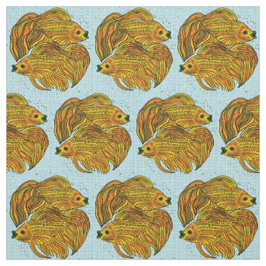 Yin Yang Goldfish Stoff (Muster)