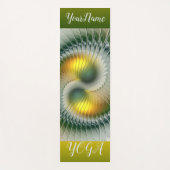 Yin Yang Green Yellow Abstrakt Art Fraktal Name Yogamatte (Vorderseite)