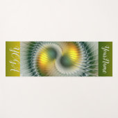 Yin Yang Green Yellow Abstrakt Art Fraktal Name Yogamatte (Vorderseite (Horizontal))