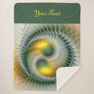 Yin Yang Green Yellow Abstrakt Fraktal Art Text Sherpadecke
