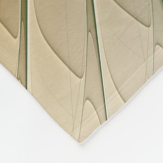 Yin Yang Green Yellow Abstraktes farbiges Fraktal Fleecedecke (Ecke)