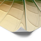 Yin Yang Green Yellow Abstraktes farbiges Fraktal Poster (Ecke)