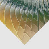 Yin Yang Green Yellow Abstraktes farbiges Fraktal Seidenpapier (Detail)