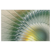 Yin Yang Green Yellow Abstraktes farbiges Fraktal Stoff (Fat Quarter (45,7 x 55,9 cm))