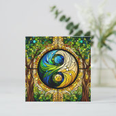 Yin Yang Greeting Card (Stehend Vorderseite)