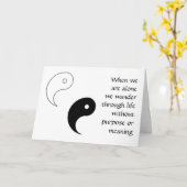 YIN YANG GREETING CARD DESIGN KARTE (Gelbe Blume)