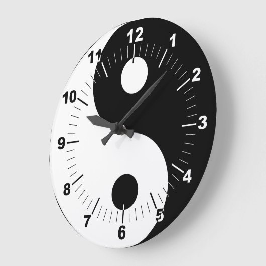 Yin Yang Große Wanduhr (Winkel)