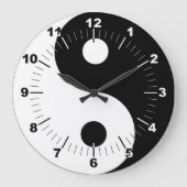 Yin Yang Große Wanduhr (Vorderseite)