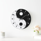 Yin Yang Große Wanduhr (Zuhause)