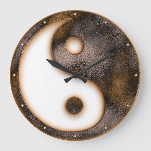 Yin Yang Große Wanduhr (Vorderseite)