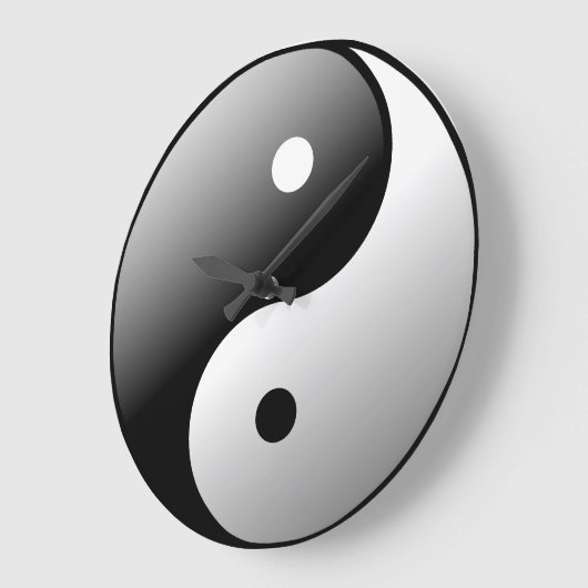 Yin Yang Große Wanduhr (Winkel)