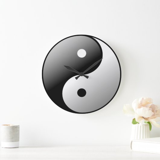 Yin Yang Große Wanduhr (Zuhause)
