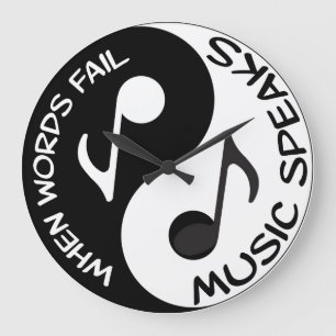 Yin yang große wanduhr
