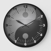 Yin Yang Große Wanduhr (Vorderseite)