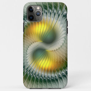 Yin Yang Grün Gelbe Abstrakte Farbige Fraktale Case-Mate iPhone Hülle