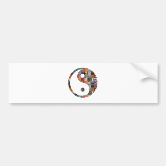 YIN YANG Gruppe-Karte Billigcollage KUNST NVN481 Autoaufkleber (Vorne)
