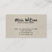 Yin Yang Hands Sakura Tree Branch Visitenkarte (Rückseite)