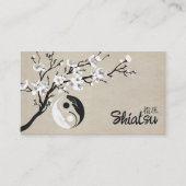 Yin Yang Hands Sakura Tree Branch Visitenkarte (Vorderseite)