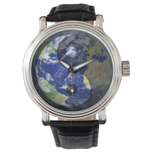 Yin-Yang Harmonie auf unserem Planeten Armbanduhr