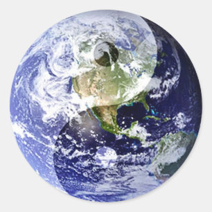 Yin-Yang Harmonie auf unserem Planeten Runder Aufkleber