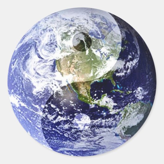 Yin-Yang Harmony auf unserem Planeten Runder Aufkleber (Vorderseite)