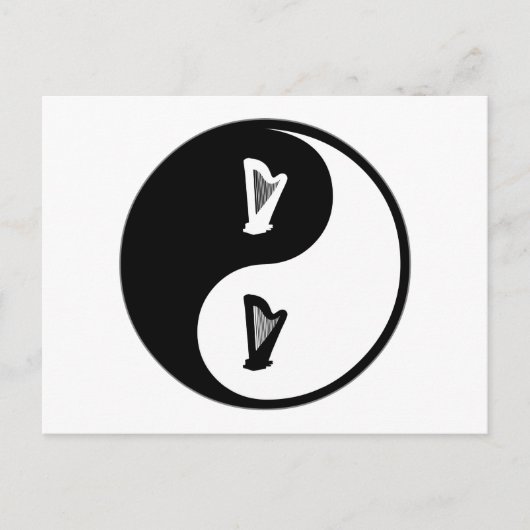Yin Yang Harp Postkarte (Vorderseite)