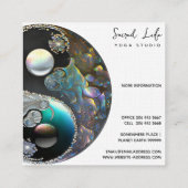 Yin Yang, Healing Arts Quadratische Visitenkarte (Rückseite)