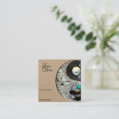 Yin Yang, Healing Arts Quadratische Visitenkarte (Stehend Vorderseite)