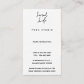 Yin Yang, Healing Arts Visitenkarte (Rückseite)