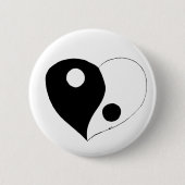 Yin Yang Heart (B/W) Button (Vorderseite)