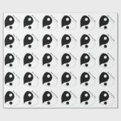 Yin Yang Heart (B/W) Geschenkpapier (Flach)
