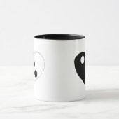 Yin Yang Heart (B/W) Tasse (Zentrum)