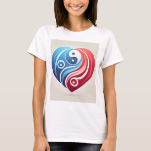 Yin Yang Heart - Harmonie in Liebe Grafischer T - T-Shirt