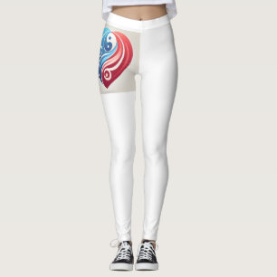 Yin Yang Heart Leggings - Harmonie & Balance in Lo