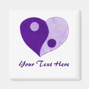 Yin Yang Heart (Lila/Lilac) Magnet