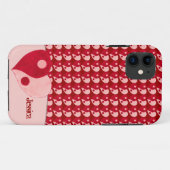 Yin Yang Heart (Rot/Rosa) Case-Mate iPhone Hülle (Rückseite (Horizontal))
