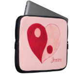 Yin Yang Heart (Rot/Rosa) Laptopschutzhülle (Vorne Rechts)