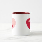 Yin Yang Heart (Rot/Rosa) Tasse (Zentrum)