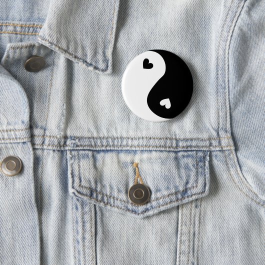 Yin Yang Hearts Design Button (Beispiel)