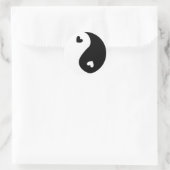 Yin Yang Hearts Design Runder Aufkleber (Tasche)
