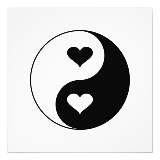 Yin Yang Hearts Fotodruck (Vorne)