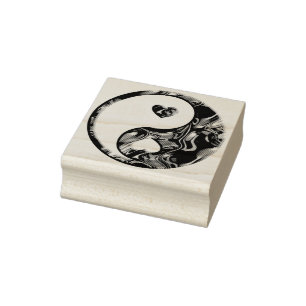 Yin & Yang Hearts Gold + Ihre Ideen Gummistempel