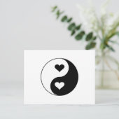 Yin Yang Hearts Postkarte (Stehend Vorderseite)