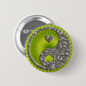Yin & Yang / Hearts SILVER Button (Vorne & Hinten)